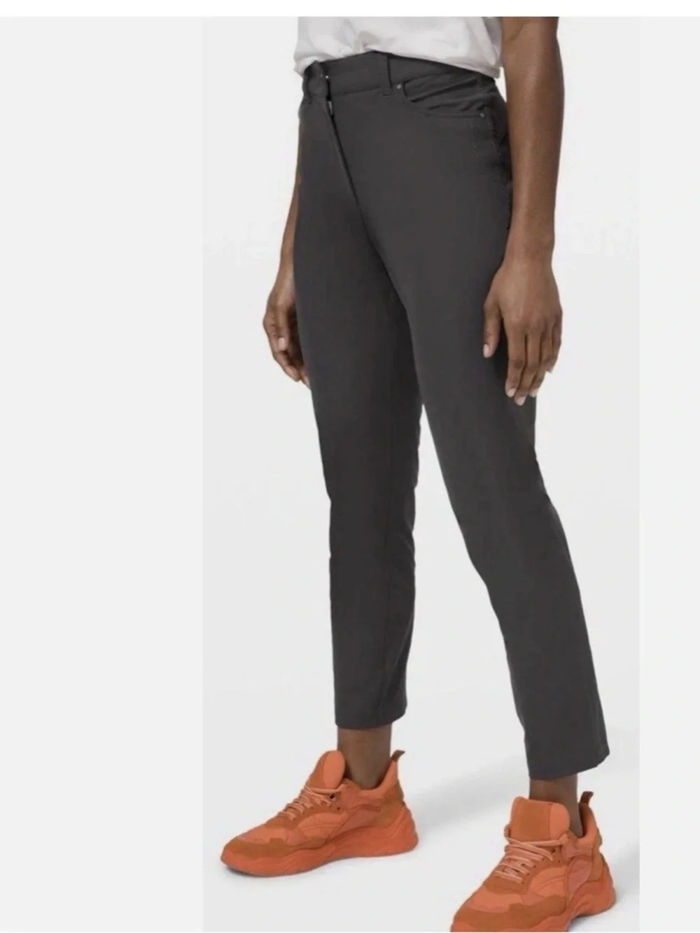 lululemon athletica Lululemon City Sleek 5 Pocket Black Ponte Ankle Pants sz 4